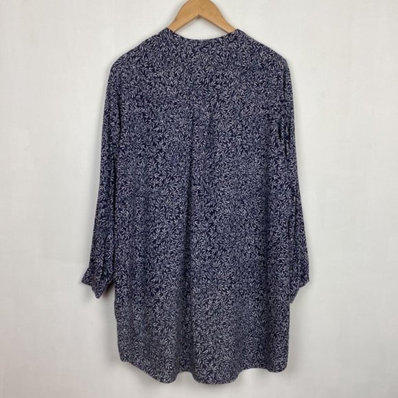 Rare H&M x William Morris & Co 4 Floral Print Tunic Blouse Navy White - Picture 14 of 14